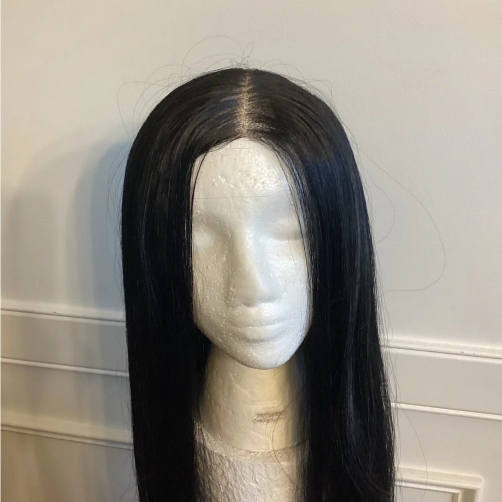 Synthetic Sleek Black Hair Wig ( Length ~ 32 - 34 Inches)